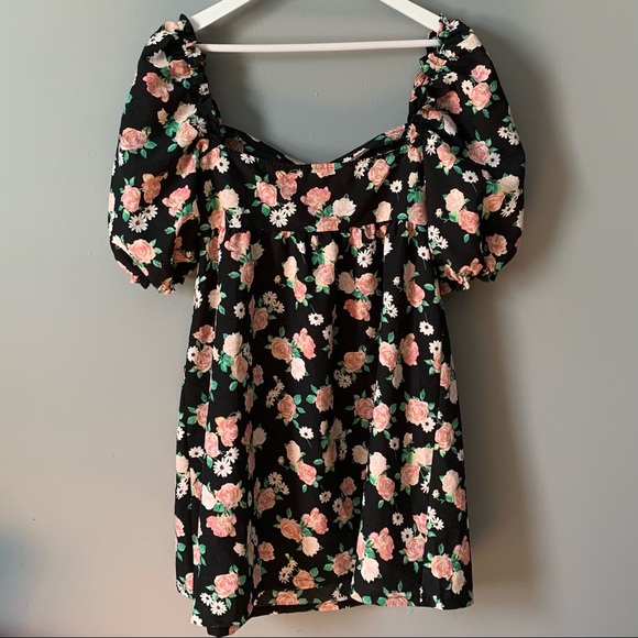 NWT HM Divided Puff Sleeve Dress - Picture 3 of 4